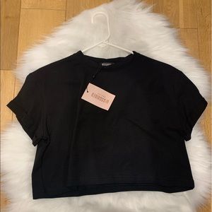 NWT! black crop top